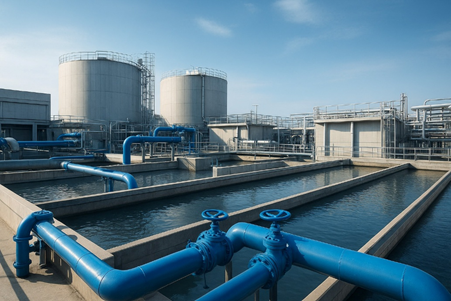 Corrosion-resistant stainless steel water valve for treatment plant