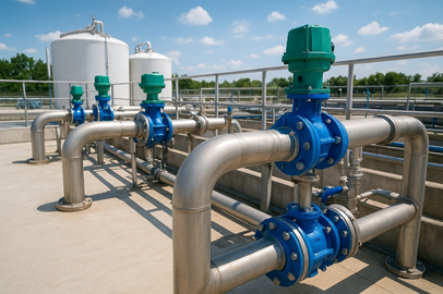 Knife gate valve used in wastewater and sludge handling system